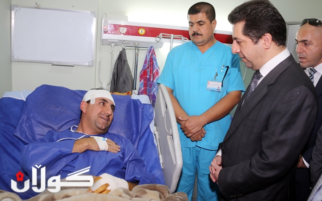  ڕاوێژكارى ئه‌نجوومه‌نى ئاسایشی هه‌رێم بریندارانى كرده‌وه‌ تیرۆریستییه‌كه‌ى دوێنێی شارى هه‌ولێری به‌سه‌ركرده‌ 