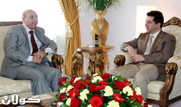 مه‌سروور بارزانى پێشوازیى له‌ باڵیۆزى ئوردن كرد