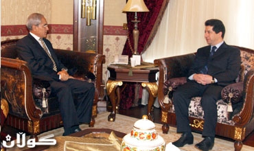 مه‌سرور بارزانی له‌گه‌ل سه‌رۆکی نێرده‌ی کۆمکاری عه‌ره‌بی کۆبوویه‌وه‌