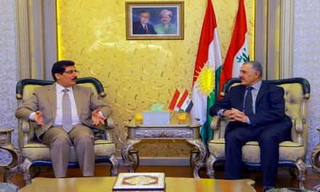 سه‌رۆكی په‌رله‌مان پێشوازی له‌ سكرتێری مه‌كته‌بی سیاسی پارتی دیموكراتی كوردستان ده‌كات