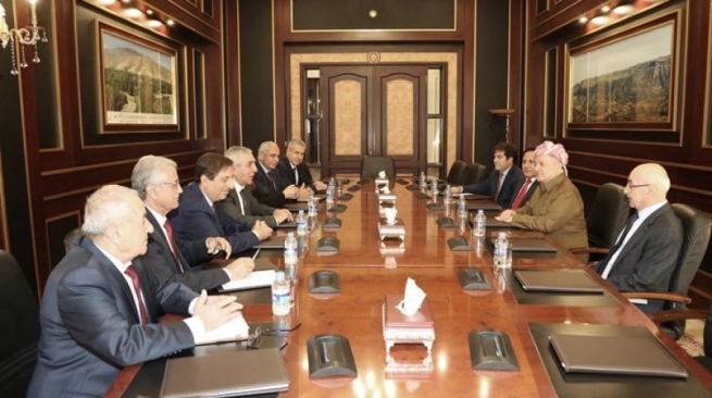 سەرۆك بارزانی پێشوازی لە شاندێكی ئەنجومەنی نیشتمانیی كوردی سووریا دەكات