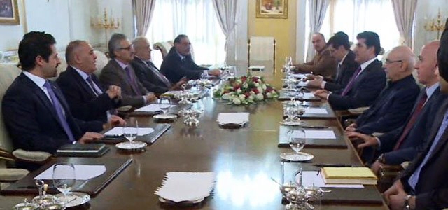  مەکتەبی سیاسی یەكێتی و پارتی لە هەولێر لەكۆبوونەوەدان 