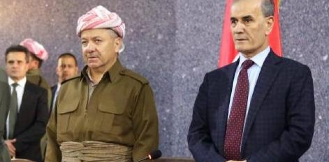  نەجمەدین کەریم پیرۆزبایی لە بارزانی دەکات 