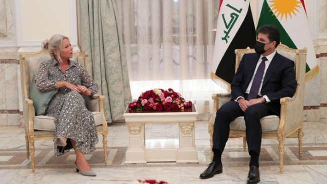 سەرۆکی هەرێمی کوردستان و نوێنه‌رى تايبه‌تى سكرتێرى گشتيى نه‌ته‌وه‌ يه‌كگرتووه‌كان له‌ عێراق کۆبوونەوە