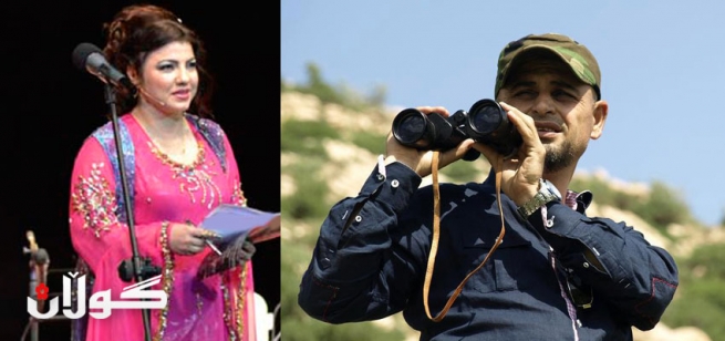 ناز عەبدوڵا و رزگار كۆچه‌ر خه‌ڵات ده‌كرێن