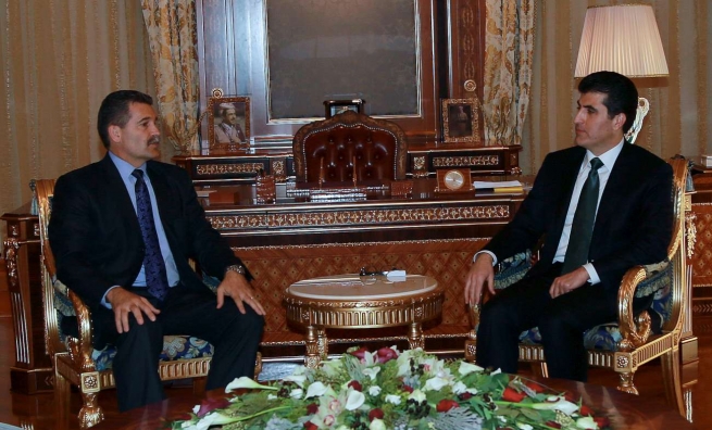 نێچيرڤان بارزانى پێشوازى له‌ باڵيۆزى كه‌نه‌دا له‌ ئه‌رده‌ن و عيراق كرد