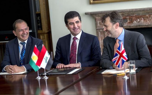  نێچیرڤان بارزانی ‌و وەزیری دەرەوەی بەریتانیا كۆبوونەوە 