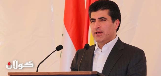 ده‌قی ووته‌ی نێچیرڤان بارزانی لەكاتی دانانی به‌ردی بناغه‌ی دوو نه‌خۆشخانه‌ له‌ دهۆك