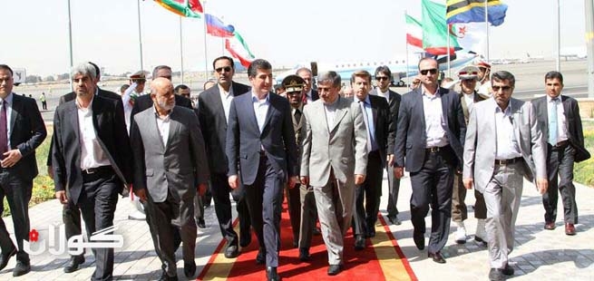 تاران بە ماڕشی نێزامی پێشوازیی لە نێچیرڤان بارزانی کرد