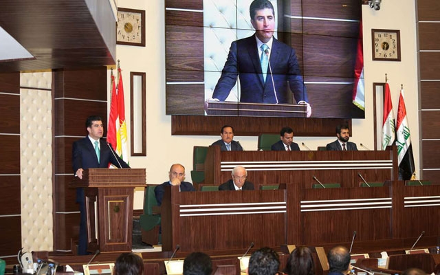ده‌قى وتارى نێچیرڤان بارزانى لە كۆبوونەوەی ئەمڕۆی پەرلەمان 
