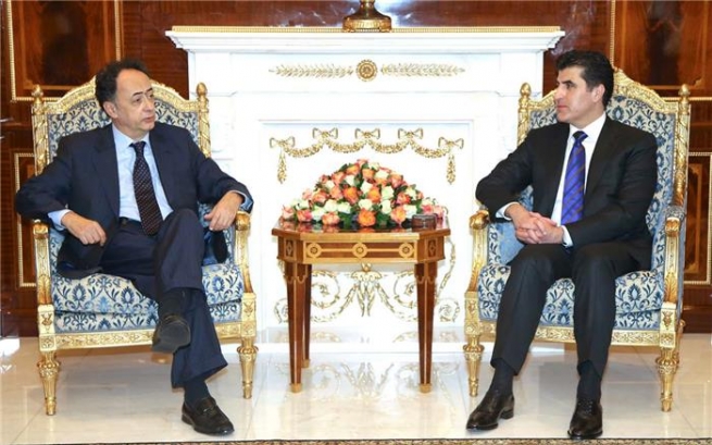 نێچیرڤان بارزانى پێشوازى له‌ شاندێكى یه‌كێتیى ئه‌ورووپا ده‌كات 