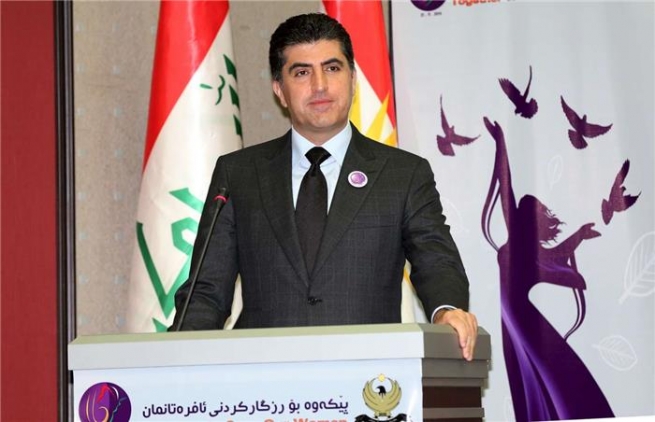 ده‌قى وتارى نێچیرڤان بارزانى له‌ ڕێوڕه‌سمى هه‌ڵمه‌تى ڕووبه‌ڕووبوونه‌وه‌ى توندوتیژى دژى ژنان 