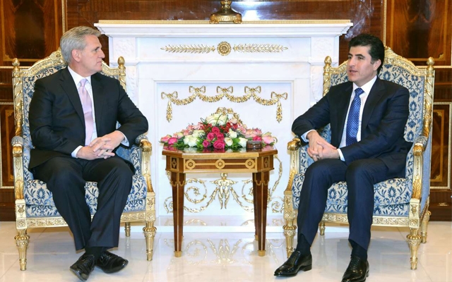 نێچیرڤان بارزانى پێشوازى له‌ شاندێكى كۆنكرێسى ئه‌مه‌ریكى كرد