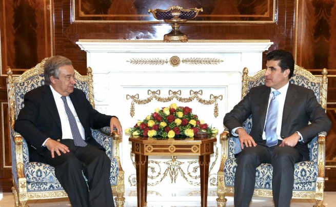 نێچیرڤان بارزانى پێشوازى له‌ كۆمیسارى باڵاىUNCHR كرد 
