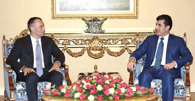 نێچیرڤان بارزانی پێشوازى له‌ نوێنه‌رى تایبه‌تى سكرتێرى UN كرد 
