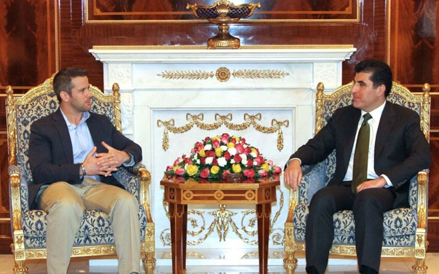 نێچیرڤان بارزانى پێشوازى له‌ دوو كۆنگرێسمانى ئه‌مه‌ریكى ده‌كات 