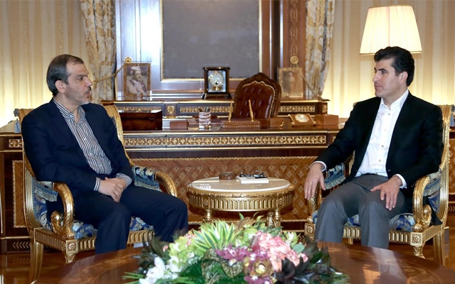  نێچيرڤان بارزانى پێشوازى باڵيۆزى ئێران كرد 