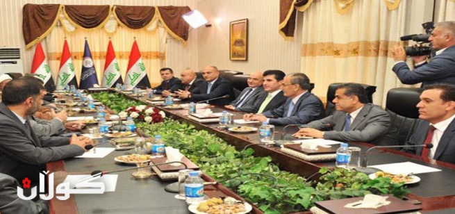 شاندێكی پایه‌به‌رزی هه‌رێمی كوردستان به‌ سه‌رۆكایه‌تی نێچیرڤان بارزانی گه‌یشته‌ به‌غدا و له‌ گه‌ڵ ئیبراهیم جه‌عفه‌ری كۆبۆوه‌