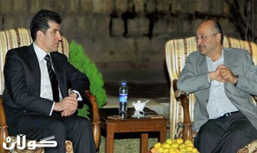 نێچیرڤان بارزانی لە سلێمانی سه‌ردانى سه‌رۆكی حكومه‌تی هه‌رێمی كوردستانى كرد