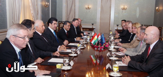 نێچیرڤان بارزانى له‌گه‌ڵ باڵیۆزانى وڵاتانى یه‌كێتیی ئه‌ورووپا له‌ عیراق كۆ بووه‌وه‌