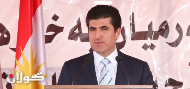 ده‌قى وتارى سه‌رۆك وه‌زيران له‌ ڕێوڕه‌سمى دانانى به‌ردى بناغه‌ى نه‌خۆشخانه‌ى كه‌لار