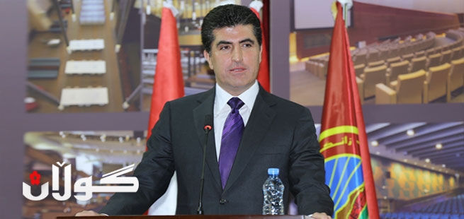 ده‌قى گوتارى نێچيرڤان بارزانى له ڕێوڕه‌سمى واژۆكردنى گرێبه‌ستى ديزاينى كه‌مپى زانكۆى سه‌ڵاحه‌دين