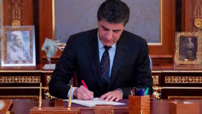 سه‌رۆكى هه‌رێمى كوردستان فه‌رمانى هه‌رێمى بۆ سه‌رۆكى ده‌زگاى مين واژوو كرد