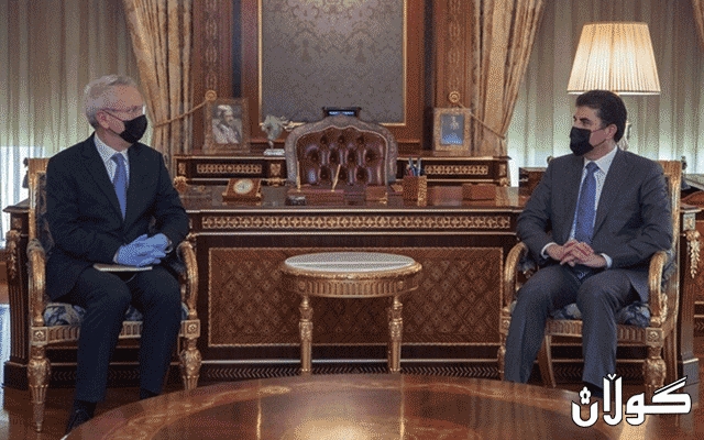 سه‌رۆكى هه‌رێمى كوردستان پێشوازى له‌ كونسولى گشتيى به‌ريتانيا كرد 