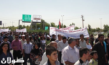 له‌ هه‌ولێر خۆپێشاندانێكی فراوان له‌ دژی بۆردوومان و تۆپبارانه‌كردنه‌كانی وڵاتی ئێران و توركیا ده‌ستی پێكرد