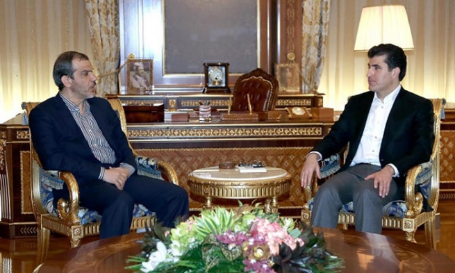  نێچیرڤان بارزانى و باڵیۆزى ئێران دۆخى ناوچه‌كه‌یان تاوتوو کرد 