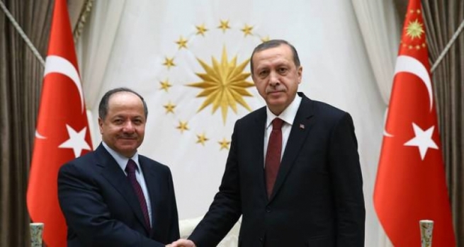  دیدارى بارزانى و ئه‌ردۆگان ده‌ستى پێكرد 