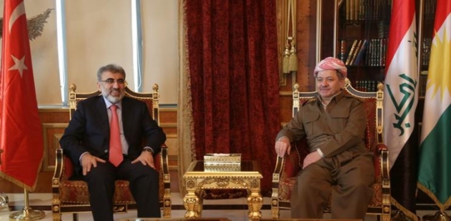  سەرۆكی هەرێمی كوردستان پێشوازی لە وەزیری وزەی توركیا دەكات 