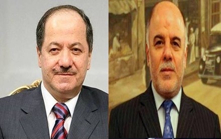 لە پەیوەندییەكی تەلەفۆنیدا سەرۆک بارزانی و سەرۆکوەزیرانی عێراق، دۆخی مەیدانیی شەڕیان خستە بەر باسەوە 
