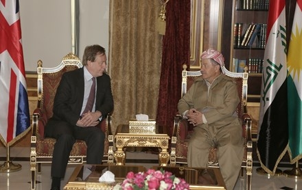 سەرۆكی هەرێمی كوردستان پێشوازی لە باڵیۆزی بریتانیا لە عێراق دەكات 