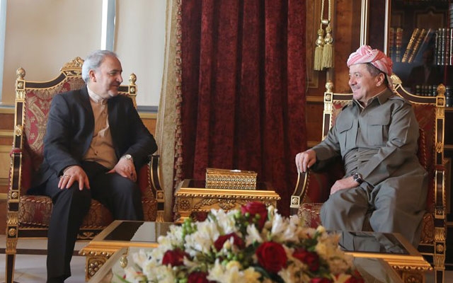 سەرۆكی هەرێمی كوردستان پێشوازی لە یاریدەدەری سكرتێری ئەنجوومەنی ئاساییشی نەتەوەیی كۆماری ئیسلامیی ئێران دەكات