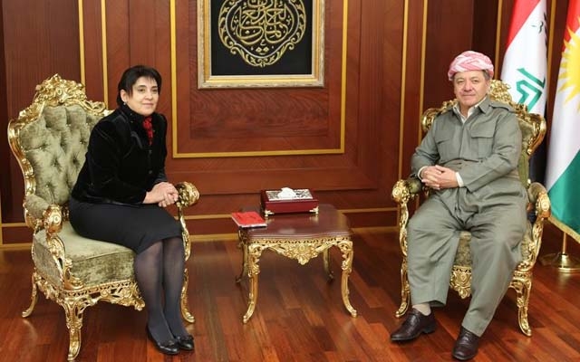 سەرۆكی هەرێمی كوردستان پێشوازی لە لەیلا زانا دەكات 