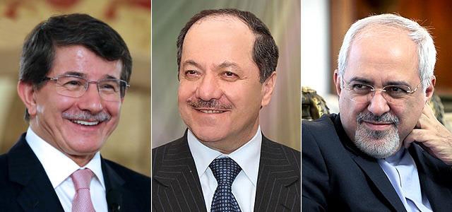 بارزانی و ئۆغلو و زه‌ریف گفتوگۆیه‌كی سێ قۆڵی ئه‌نجام ده‌ده‌ن