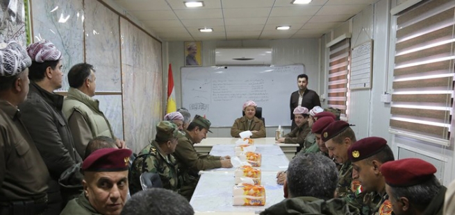 سەرۆك بارزانی بەرەكانی شەڕ لە میحوەری باشیك بەسەر دەكاتەوە