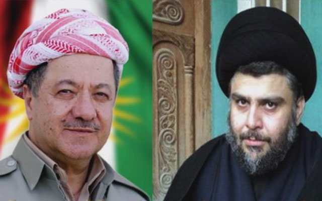 لە پەیوەندییەكی تەلەفۆنیدا سەۆك بارزانی و سەماحەتی سەید موقتەدا سەدر بارودۆخی سیاسیی عێراقیان تاوتوێ كرد