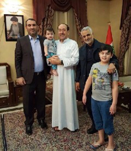  وێنەیەکی خێزانیی قاسم سولەیمانی و نوری مالیکی بڵاو دەبێتەوە 