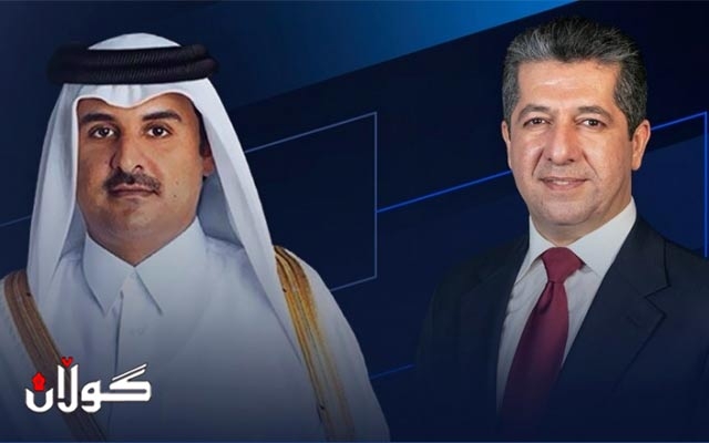 سەرۆکی حکومەتی هەرێمی کوردستان و میری قەتەر پەیوەندییەکی تەلەفۆنیان ئەنجامدا 