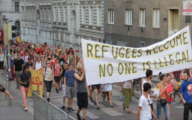 له‌ نه‌مسا رێپێوانی 70 هه‌زار كه‌سی بۆ پشتگیریكردنی كۆچبه‌ران به‌ڕێوه‌چوو
