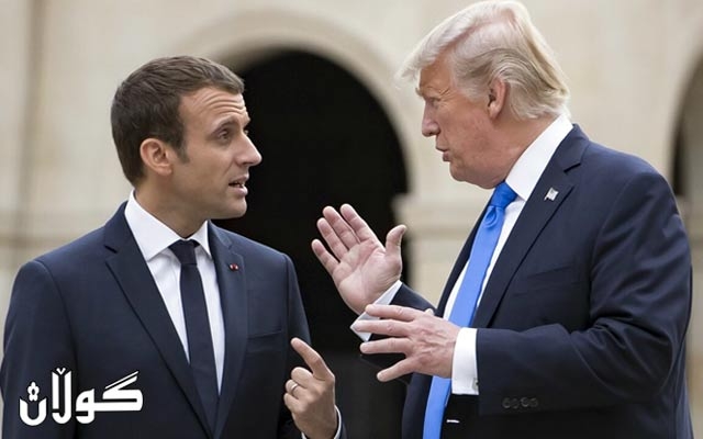 ترەمپ ناوبژیوانیی ماکرۆن لەنێوان واشنتن و تاران رەت دەکاتەوە 