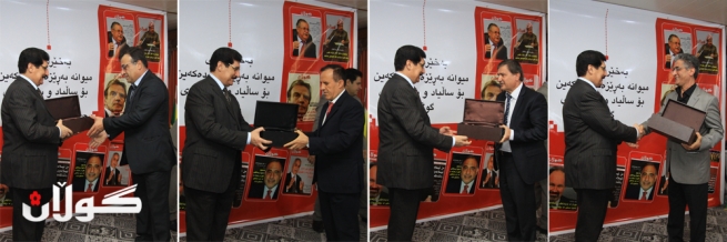 لە بیستەمین ساڵیادی گوڵان سكرتێری مەكتەبی سیاسی پارتی رێز لە سەرنووسەرانی مێژووی گوڵان دەگرێت