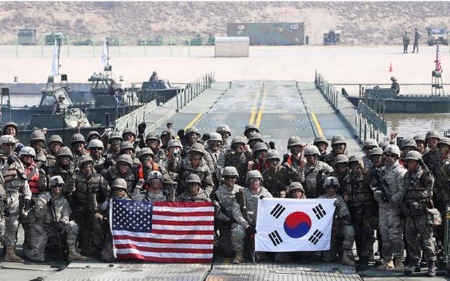  ئەمریکا و کۆریای باشوور گەورەتری مانۆڕی سەربازی ئەنجام دەدەن 