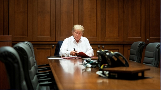 دۆخی تەندروستی ترەمپ بەرەو باش بووونە