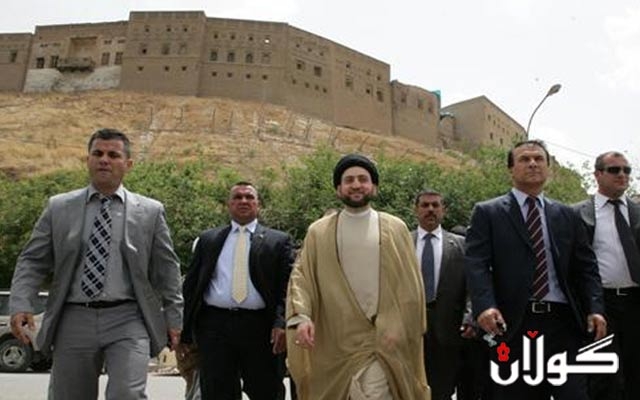 عەممار حەكیم سەرۆكی رەوتی ئەلحكیمە و شاندێكی یاوەری گەیشتنە هەولێری پایتەخت