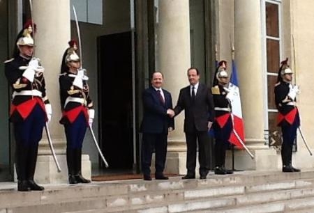 سه‌رۆكى هه‌رێمى كوردستان به‌ سه‌ردانێكى فه‌رمى گه‌یشته‌ پاریس و له‌لایه‌ن سه‌رۆك كۆمارى فه‌ڕه‌نسا پێشوازیى لێ كرا