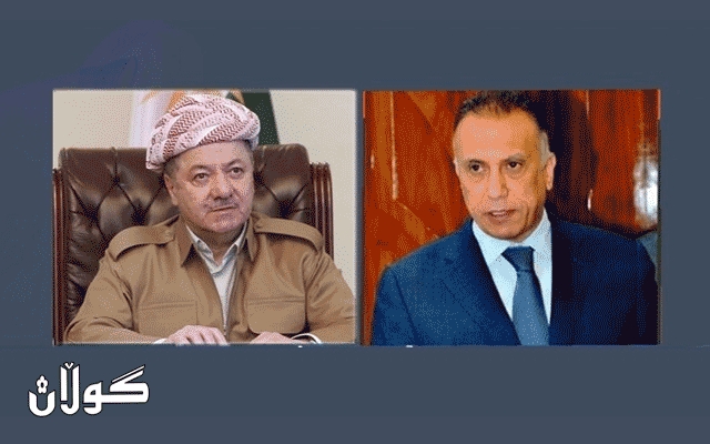  سەرۆک بارزانی لە ڕێگەی پەیوەندیی تەلەفۆنییەوە پیرۆزبایی لە مستەفا کازمی کرد 