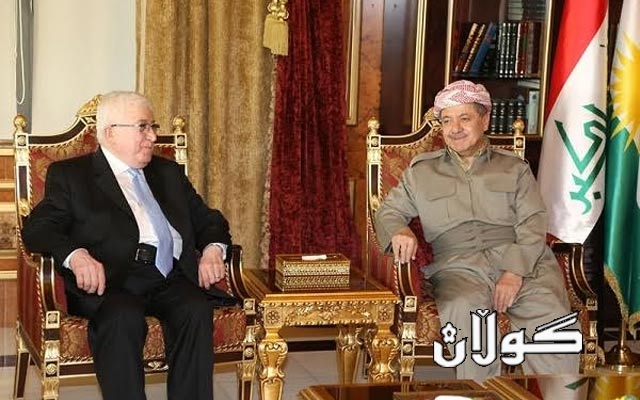 سەرۆك  بارزانی و فوئاد مەعسوم شەڕی دژی داعش تاوتوێ دەکەن 